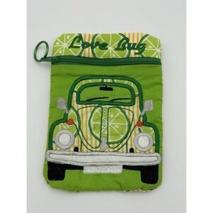 Lovely Handmade Beetle Love Bug Coin/Accessories Small Zipper Bag Boho Hippie